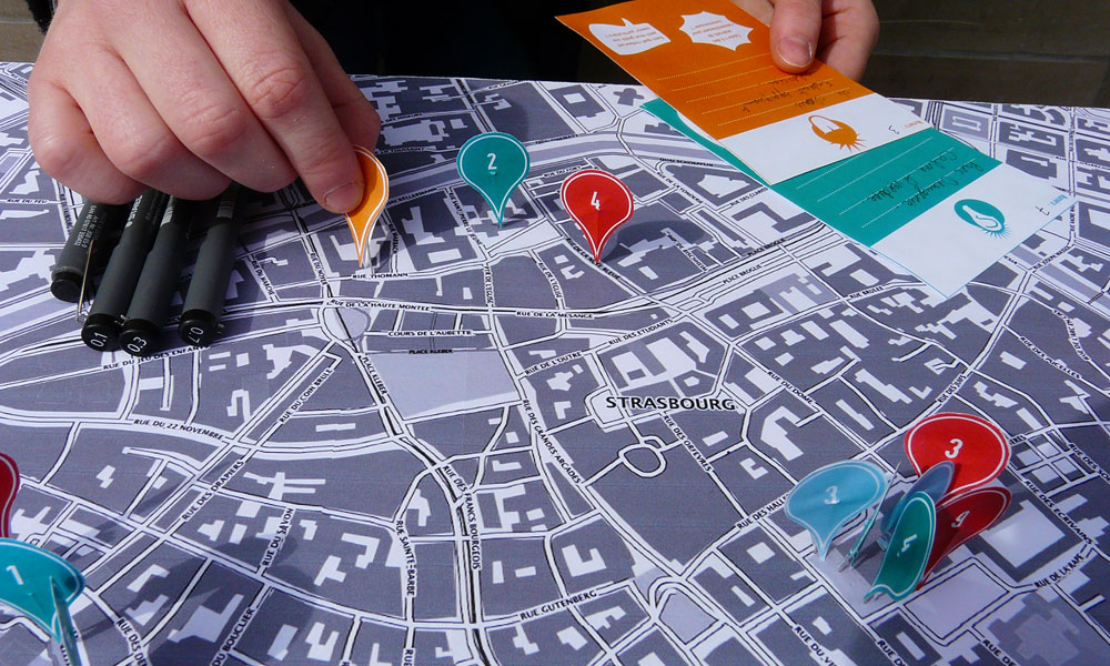 design graphique allez droit au detour