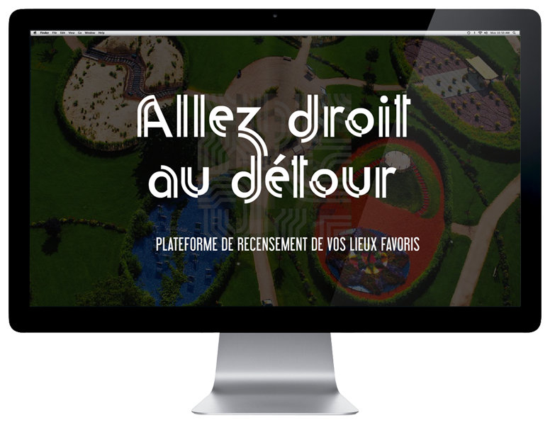 design graphique allez droit au detour