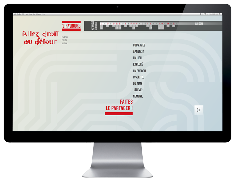design graphique allez droit au detour