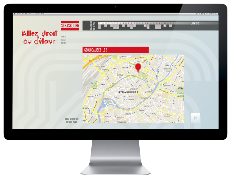 design graphique allez droit au detour