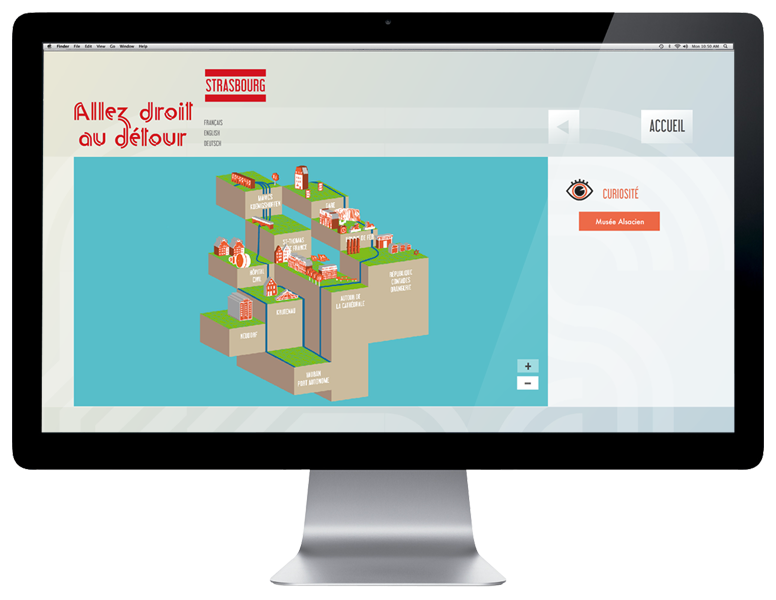 design graphique allez droit au detour