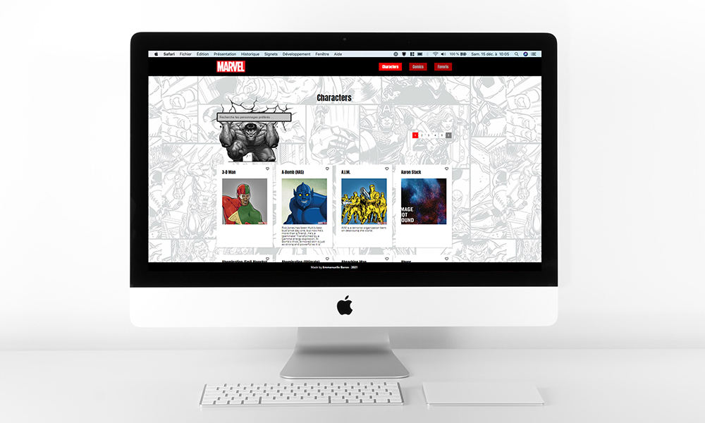 web design programmation marvel react javascript node