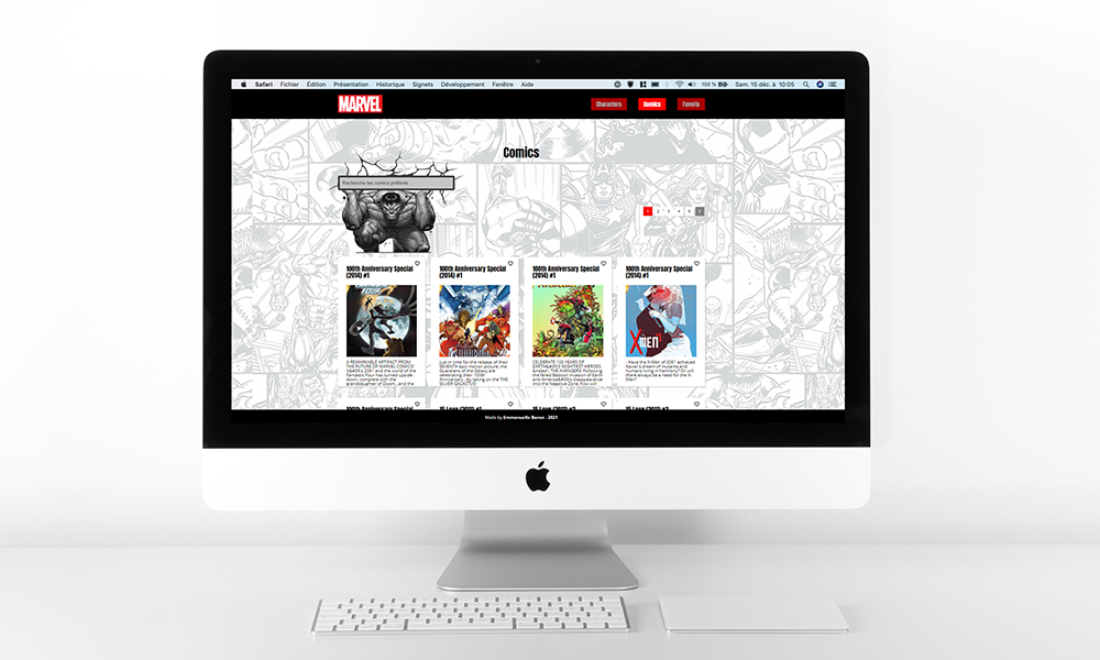 web design programmation marvel react javascript node